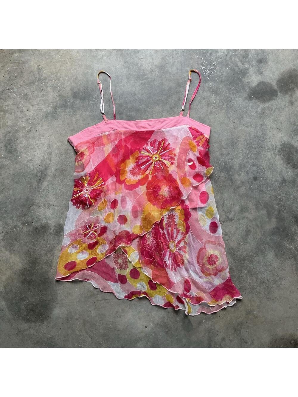 Rene Derhy Pink Petal Garden Top